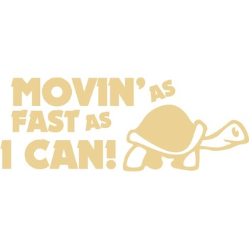 Sticker auto - Movin' - Bej - 35x13 cm
